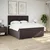 Vidaxl Box spring postelja z vzmetnico temno rjava 180x200 cm blago