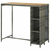 Barski stol sa stalkom za pohranu sivi 120x60x110 cm poliratan