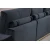 Atelier Del Sofa Cetvorosed sa bočnim stolicem - crna