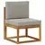 Set vanjskih sofa s jastukom 6 pcs Prirodna i svijetlo siva