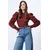 Trend Alacati Stili Ženska bluza dugih rukava Alc-X13069, Crvena