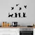 Wallity Zidna dekoracija Birds Playing With Cats, 79x110 cm, 1.5 mm, Crna
