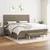 Vidaxl Box spring postelja z vzmetnico taupe 200x200 cm blago