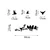 Wallity Set zidnih dekoracija Bird Community,, 1.5 mm, 4 komada, Crna