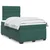 Vidaxl Box spring postelja z vzmetnico temno zelena 120x200 cm žamet