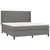Vidaxl Box spring postelja z vzmetnico LED temno siva 160x200 cm blago