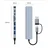 Hub postaja Techsuit DataBridge 8v1 (H9) USB-A/USB-C - 4x USB-A, USB-C, 3.5mm Jack, TF/SD kartica - gray