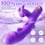 SuperLove 4in1 Dual Flapping, Heating Rabbit Vibrator Purple