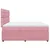 Vidaxl Box spring postelja z vzmetnico roza 200x200 cm žamet