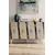 Hanah Home komoda Elips 120, 120 cm, bela / travertin / srebrna