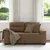 Vidaxl Dvosed kavč rjav 160x81x84 cm blago