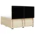 Vidaxl Box spring postelja z vzmetnico krem 200x200 cm blago