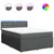 VIDAXL Box spring postelja z vzmetnico temno siva 140x200 cm blago