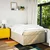 Vidaxl Box spring postelja z vzmetnico krem 120x200 cm blago
