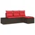 Set sofe s jastukom 4 pcs Smeđa Poli Ratan