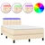 vidaXL vidaXL Box spring postelja z vzmetnico LED krem 120x190 cm blago, (21128252)