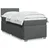 Vidaxl Box spring postelja z vzmetnico temno siva 100x200 cm blago