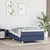 vidaXL Box spring posteljni okvir moder 90x190 cm blago