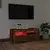 TV ormarić s LED svjetlima boja dimljenog hrasta 90x35x40 cm