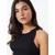 Womens Cropped Rib Top Black