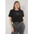 Trendyol Curve Ženska majica Tbbss25Bf00049, Crna