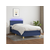 VIDAXL Box spring postelja z vzmetnico LED modra 90x190 cm b
