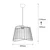 Opviq Luster Byisoo-6340, 46-126cm, 40 cm Cap E27, 40W, Bakarne boje