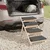 Vidaxl Stopnice za pse sive 105x47 cm trden les jelke