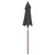 Vrtni suncobran s drvenim stupom antracit 196 x 231 cm