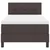 Vidaxl Postelja boxspring z vzmetnico Temno rjava 90 x 190 cm blago