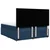 Vidaxl Box spring postelja z vzmetnico modra 180x200 cm blago