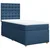 Vidaxl Box spring postelja z vzmetnico modra 90x190 cm blago