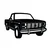 Wallity Zidna dekoracija Ford F150 Pickup Truck 1980, 60 x 37 cm, Crna