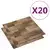 vidaXL Talna preproga 20 pcs Rjava 50 x 50 cm PP