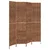 shumee vidaXL 4-delni paravan rjave barve 163x180 cm vodni hijacint