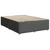 Vidaxl Box spring postelja z vzmetnico temno siva 140x200 cm blago