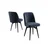 Hanah Home set trpezarijskih stolica Jiva 6 kom, antracit tkanina Babyface, crne metalne noge