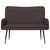Vidaxl Kavč za 2 osebi Temno rjava 115 x 61 x 87 cm Blago