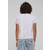 Womens basic striped t-shirt white/purple