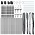 Stup za ogradu 26 pcs Siva 3,2 x 3,2 x 120 cm