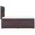 Vidaxl Box spring postelja z vzmetnico temno rjav 90x190 cm blago