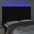 LED posteljno vzglavje črno 147x16x118/128 cm blago