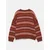 Pull&Bear Pulover PACIFIC oranžna/burgund/pegasto rdeča