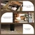 Homestar Stranska mizica 60x298x585 cm rjava
