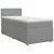 Postelja boxspring z vzmetnico Svetlo siva 90 x 190 cm Blago