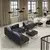 LILLEHEM Modul. sofa šestosed s pom. stočić., Gunnared/tamnosiva metal