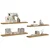 Polica na zidu 4 pcs Smeđa 120 x 23,5 x 4 cm Konstruirano drvo