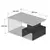 Hanah Home Klub sto Arte 90x54x42cm Orah