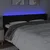 Vidaxl LED posteljno vzglavje črno 183x16x78/88 cm blago