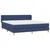 Vidaxl Box spring postelja z vzmetnico modra 160x200 cm blago